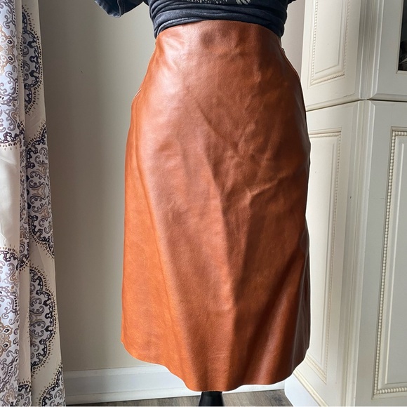 Anne Klein Western Leather Skirt - Picture 3 of 16